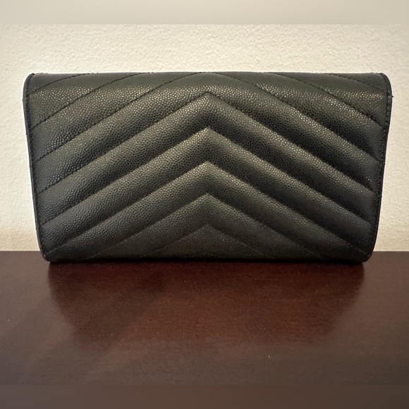 Black YSL Cassandre Flap Wallet - Picture 2 of 3